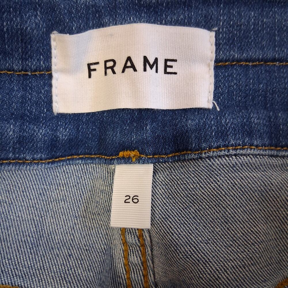 Anthropologie Frame Le High Skinny Women Jeans Medium Wash Size-26 - Picture 6 of 8